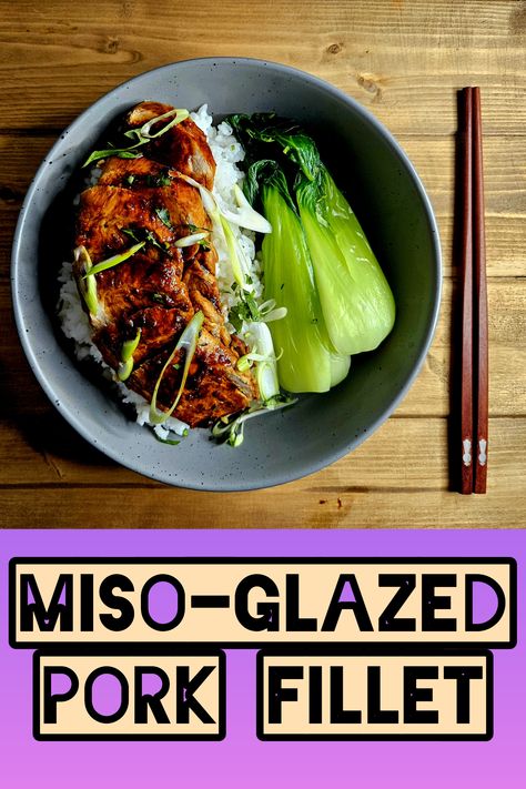 This miso-glazed Pork Fillet recipe is more of a marinade but will give the Pork a sticky boost of umami. It can be quite a strong-tasting marinade, but the leftover pan juices are perfect for serving over Japanese rice. Miso Pork, Pork Fillet Recipes, Glazed Pork Chops Recipes, Miso Recipe, Pork Marinade, Glazed Pork Chops, Meat Marinade, Miso Glaze, Beef Fillet