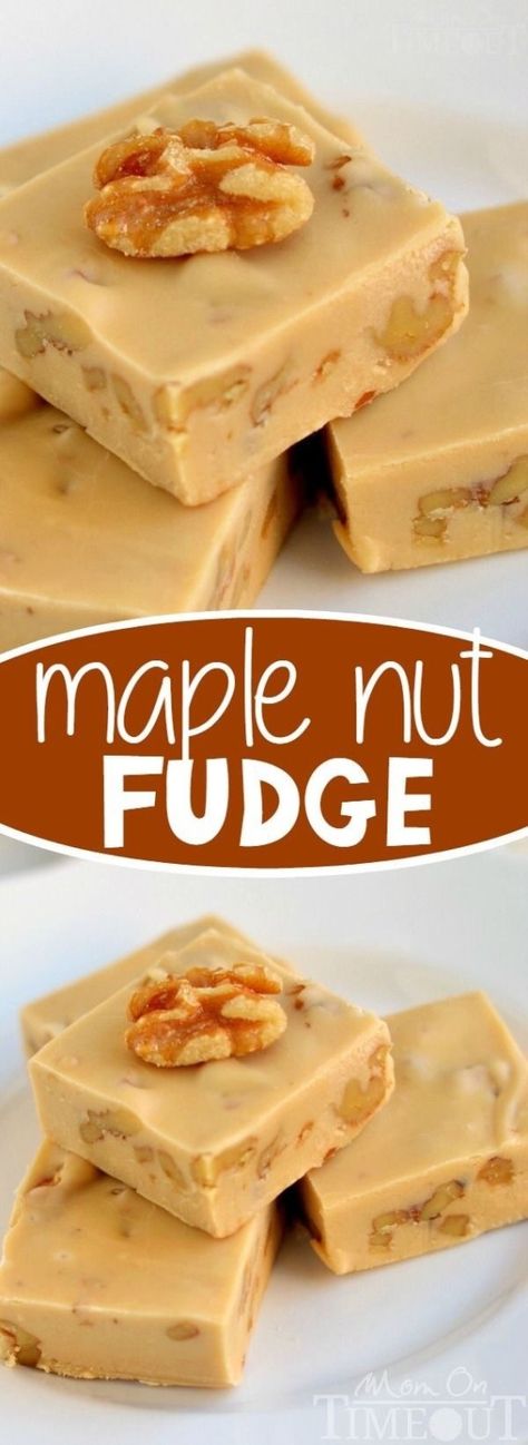 Maple Nut Fudge Recipe, Maple Nut Fudge, Maple Nut Goodies, Best Fudge Recipe, Cranberry Fudge, Easy Fudge, Christmas Yummies, Dessert Aux Fruits, Homemade Fudge