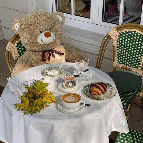 Tea Party Stuffed Animals, Stuffed Animal Tea Party, Tea Party Aesthetic, Teddy Drawing, Board Night, Identity Project, Tea Party Table, Painting References, Studio Build