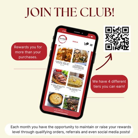 Loyalty Program Design, Chefs Club, Paris Baguette, Yes Chef, Food Discount, Posts Ideas, Loyalty Rewards Program, Customer Loyalty Program, Food Template