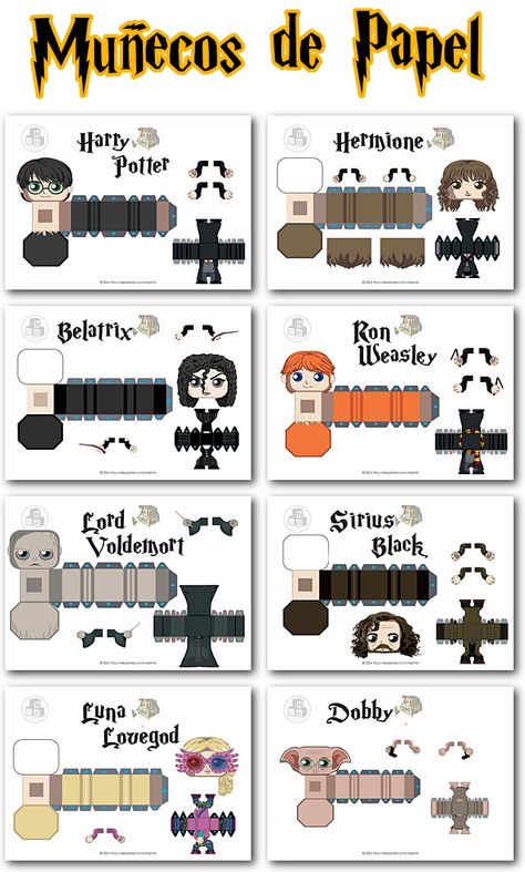 Harry Potter Miniature Printables, Harry Potter Paper Crafts, Harry Potter Origami, Diy Harry Potter Crafts, Harry Potter Activities, Harry Potter 3d, Imprimibles Harry Potter, Harry Potter Miniatures, 3d Crafts