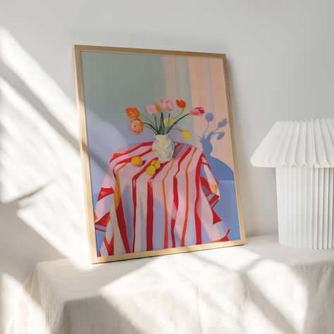 SPRIIIIIIIING!!! Shop the NEW Spring '24 Collection in the Highlights LeCateau Art 🌸 Artist-owned shop. ⭐ Unique pieces you won't find anywhere else. #artprints #scandinaviancolours #colourfulinteriors #nordicinterior #mynordicroom #cornersofmyhome #abstractart #discoverart #floralart #kitsch #kitschart Apartment Paintings, Bedroom Wall Prints, Art Prints Decor, Ohio House, Flowers Poster, Tulips Art, Colourful Prints, House Wall Art, Contemporary Art Prints