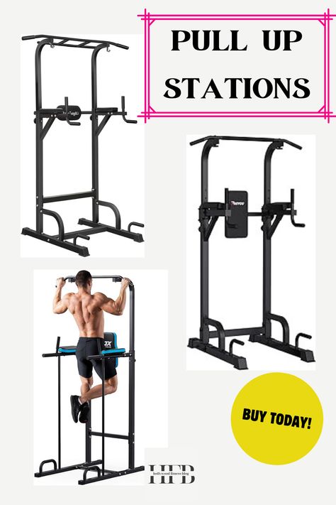 Are you looking for a pull up station for your home gym? Then click the link to find out more about these 3 different pull up stations which also include tricep dip bars and ab workout bars. #bodybuildingworkout #bodybuildingworkoutroutine #summerbodyworkoutroutine #homegym #homegymequipment #homegymideas #fitness #exercise #backworkout #summerbody #summerfit #muscularwomen Pull Up Station, Bodybuilding Workouts Routines, Dip Bar, Tricep Dips, Bar Workout, Ab Workout, Home Gym Equipment, Summer Body, Back Workout