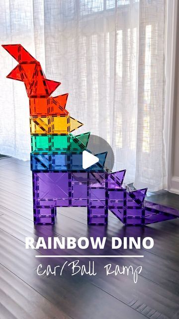 Alice | Open-ended Play | Magnetic Tiles on Instagram: "This Dino-Roar build offers another fun way to create a dinosaur ball/car ramp, using common magnetic tile shapes. Plus, it’s perfect for engaging playtime!   🌟 Want to learn more about this build? Just follow and comment “DINO” below! 🦖🦕  #STEMtoys #STEMforkids #MagneticTiles #PlayBasedLearning #OpenEndedToys #EarlyLearning #EducationalToys #LearnAndPlay #PlayToLearn #SimplePlayIdeas #PandaMommyTeacher #ConnetixBallRun #ConnetixTiles #Connetix #MagneticTilesCreations #MagneticTilePlayIdeas @connetix_tiles" Magna Tile Dinosaur, Dinosaur Magnetic Tiles, Magna Tiles Dinosaur, Magnatiles Ideas Dinosaur, Magnatile Dinosaur, What To Build With Magnatiles, Dinosaur Magnatile Patterns, Dinosaur Magnatiles, Magnet Tile Ideas