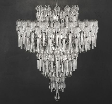 Cut-crystal four tier chandelier Different Dimensions, Glass Staircase, Engraved Crystal, Modern Crystal Chandelier, Staircase Chandelier, Chandelier Design, Luxury Lighting, Chandelier Lamp, Elegant Lighting