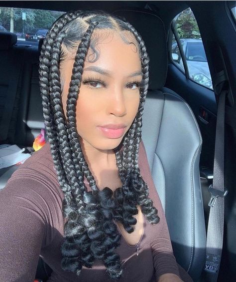 Jumbo Knotless, Coi Leray, Jumbo Braiding Hair, Short Box Braids, Cute Braided Hairstyles, Braids Hairstyles Pictures, Cute Box Braids Hairstyles, Jumbo Braids, Protective Hairstyles Braids