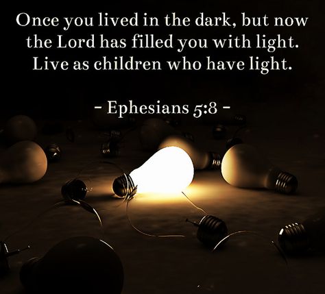 Ephesians 5:8 | Flickr - Photo Sharing! Ephesians 5 8, Light Quotes, Faith Scripture, Out Of The Dark, Powerful Bible Verses, Bible Motivation, Daughters Of The King, Life Thoughts, Biblical Quotes