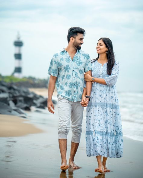 The ocean breeze, the golden sand, and the love between Rithi & Theras. ✨ This pre-wedding shoot in Pondicherry captured the magic of their journey together. Can't wait for their big day! ❤️ #PondicherryMagic #PreWeddingGoals #PreWeddingShoot #CoupleGoals #LoveIsInTheAir #Soulmates #ForeverLove #Pondicherry #PondicherryBeach #FrenchColony #WhiteTownPondicherry #SouthIndia #MadeForEachOther #HappilyEverAfter #LoveStory #WeddingCountdown #BeachVibes #OceanLove #GoldenHour #Wanderlust #Tra... Beach Photo Session Couple, Simple Pre Wedding Shoot Ideas, Beach Pre Wedding Shoot Photo Ideas, Couple Photo Poses Casual, Pre Wedding Shoot Poses, Wedding Shoot Poses, Couples Beach Pictures, Beach Couple Pictures, Date Movie