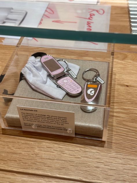 Glossier Flip Phone Keychain, Glossier Phone Keychain, Glossier Keychain, Phone Keychain, Girly Makeup, Flip Phone, Flip Phones, Feminine Energy, Martini