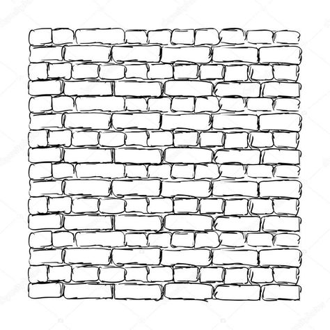 Brick Sketch, Wall Sketch, Texture Sketch, Sketch Wall, Brick Wall Texture, Texture Drawing, Brick Texture, Adult Coloring Designs, Sketchbook Drawing