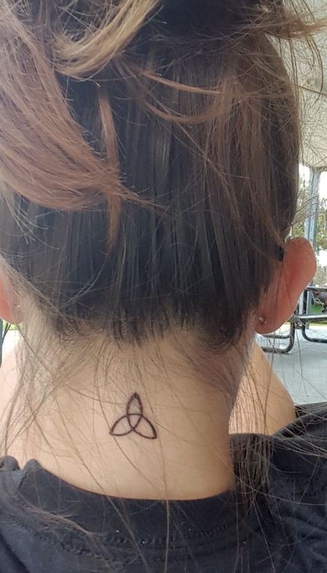 Irish Women Tattoos, Irish Inspired Tattoos, Trinity Symbol Tattoo, Irish Tree Of Life Tattoo, Triquetra Tattoo Women, Ireland Tattoo Ideas, Small Irish Tattoos, Irish Tree Of Life, Small Celtic Tattoos