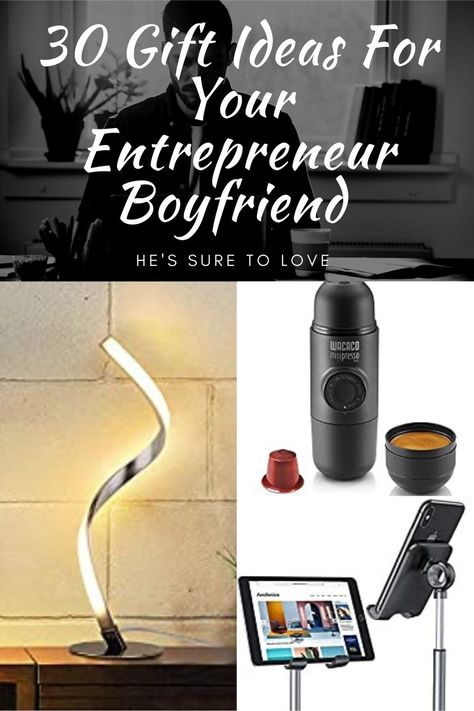 Being in a loving relationship with a man who’s a passionate, hard-working and committed entrepreneur can be quite challenging to navigate. We thought up a list of 30 gift ideas that will keep your entrepreneur boyfriend motivated every time he gets up in the morning to do some work! #giftsforentrepreneurs #entrepreneurs #boyfriend Men Present Ideas, Mens Bday Gifts, Business Owner Gifts, Special Gifts For Him, Holiday Gifts For Men, Diy Gifts For Men, Valentines Day For Him, Luxury Gifts For Men, Loving Relationship