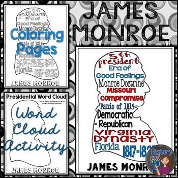 George Washington Carver Activities, Monroe Doctrine, Teaching Government, Cloud Activities, James Monroe, James Herriot Books, American Government, 12th Grade, Word Cloud