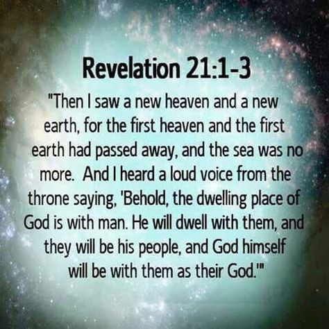 Revelation  21:1-3 Revelations Quotes, Revelation Bible, Soli Deo Gloria, Book Of Revelation, Bible Prophecy, Bible Knowledge, Bible Truth, Scripture Quotes, Verse Quotes