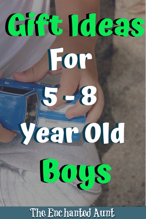 Gifts ideas for Boys Ages 5-8 - Whether it’s for his birthday, special event, or holiday, there are certain gifts that are always a winner amongst this age group of boys. By five years old they’ve grown out of their preschool toys, and now they’re ready for big boy toys. #giftsfornephews #giftsforboys #giftsideasforboys #giftideasfornephews #giftage5boy #giftage6boy#giftage7boy #giftage8boy