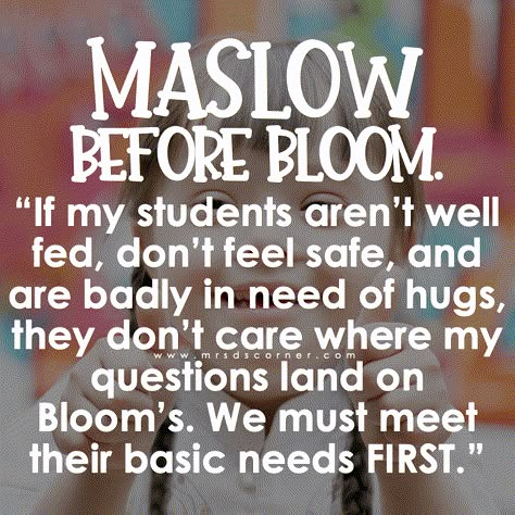 10 Things College Doesn't Prepare Teachers For - Mrs. D's Corner Maslow Before Bloom, Special Education Teacher Quotes, Teacher Quote, Teaching Quotes, Instructional Coaching, Basic Needs, Teaching Inspiration, Teacher Inspiration, New Classroom