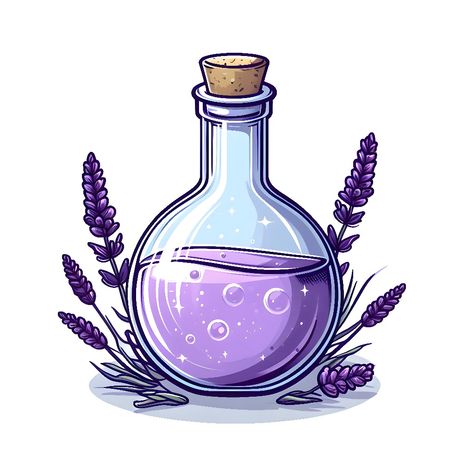 Simple Potion Bottle Drawing, Magic Jar Drawing, Magic Potion Drawing, Magic Bottle Drawing, Cute Purple Drawing, Potion Bottles Tattoo, Witch Cauldron Drawing, Magic Potion Bottles Drawing, Potion Bottles Aesthetic