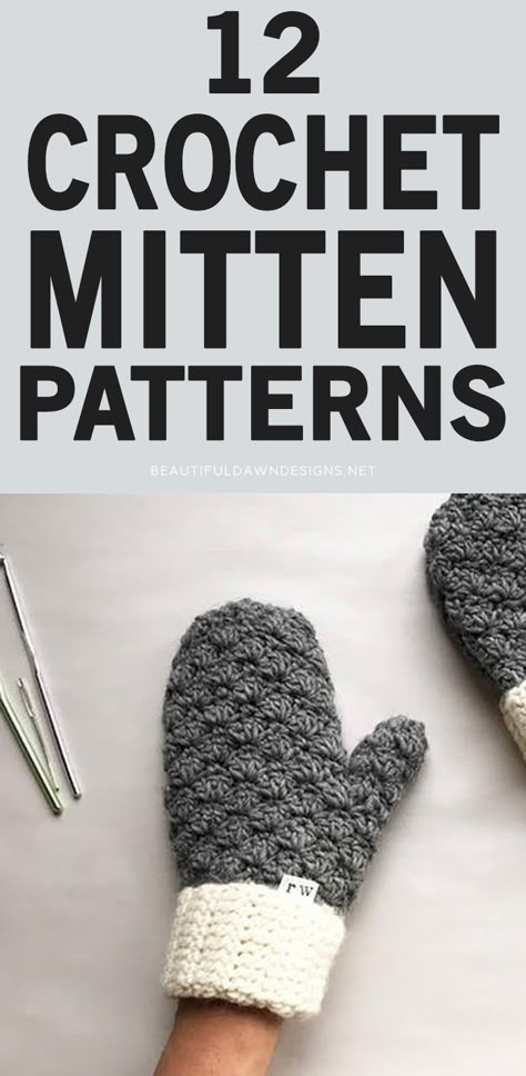 These easy crochet mitten patterns are so warm and cute. Some of these are even free crochet mitten patterns! Now that the weather is getting cooler, how awesome would it be to wear your own handmade cozy mittens? #crochet #handmade Gifts To Crochet, Crocheted Mittens, Mittens Crochet, Crochet Mitts, Crochet Mittens Free Pattern, Crochet Mittens Pattern, Pair Of, Confection Au Crochet, Bonnet Crochet