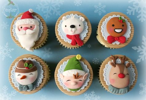 Button Cupcakes, Christmas Fondant, Popsicles Cake, Christmas Cupcakes Recipes, Cupcakes Fondant, Christmas Cupcake Toppers, Christmas Themed Cake, Book Cakes, Buttercream Cake Decorating