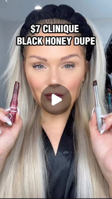 KELLY STRACK on Instagram: "$7 dupe to the viral Clinique black honey lipstick 💄💋

#reels #makeup #beauty #makeupreels #makeupdupes #makeupdupe #blackhoney #dupe #dupes #drugstoremakeup" Black Honey Clinique, Kelly Strack, Black Honey Lipstick, Black Cherry Lipstick, Clinique Black Honey, Clinique Lipstick, Fair Complexion, Black Honey, Drugstore Makeup