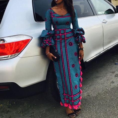 Check Out This Stylish Ankara Long Gown Styles for Slim Ladies - DeZango Fashion Zone Styles For Slim Ladies, Long Ankara Gown Styles, Long Ankara Gown, Latest Ankara Long Gown Styles, Long Gown Styles, African Print Jumpsuit, Ankara Maxi Dress, Ankara Long Gown, Ankara Long Gown Styles