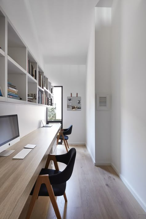 Interior Kantor, Modern Home Offices, Minimalist Home Office, Small Home Offices, Study Nook, Hill House, Long Table, Modern Home Office, Home Office Setup