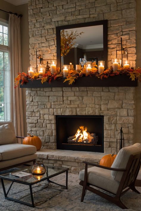 Fall Furniture , Autumn Cozy Fall ,Decor Easy Fall ,
Decor Neutral Fall ,Decor Fall ,Decor Inspiration ,Fall Decor Ideas Fall Decor Above Fireplace, Fall Fireplace Decor Mantles, Autumn Fireplace, Fall Fireplace Mantel, Cozy Fire Pit, Modern Fall Decor Ideas, Evening Relaxation, Fireplace Decor Ideas, Hearth Decor