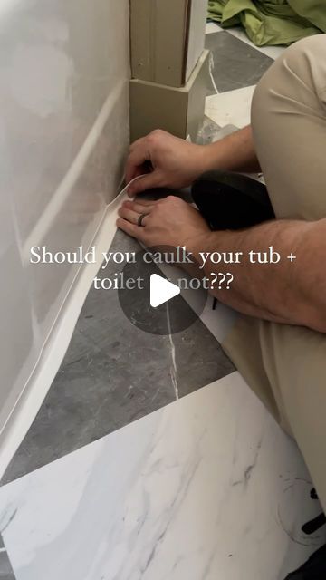 Haley Orrock l DIY & Home Design on Instagram: "To caulk or not to caulk… well how about TAPE??? ✨
•
I see this caulk vs no caulk debate all over the gram. I get it, caulk can trap moisture, but it looks so much better… Well, I think I found the perfect solution! 
•
We used this caulk tape around our bathtub and toilet. You kinda just push it into place and that’s really all there is to it! The backside is sticky, but not like a caulk seal. If there’s a leak, the water will still come out from under the tape. We also left a gap behind the toilet at the very back to make sure water can escape and easily be seen. And it looks so trimmed out and clean! Would you try this in your bathroom??
•
We got ours from Amazon and we love it! If you’d like the link 🔗, you can find it in my bio or commen Bathroom Caulking, Bathtub Trim Ideas, Caulk Bathtub, Diy Caulking Bathroom, Caulking Around Toilet Base, Best Caulk For Bathtub, Bathroom Caulk, Caulk Tape, Silicone Caulk