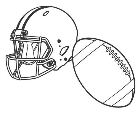 Football Coloring, Pre Drawn Canvas, Helmet Drawing, Football Coloring Pages, Sports Coloring Pages, Football Drawing, Kindergarten Worksheets Free Printables, House Colouring Pages, Artist Loft