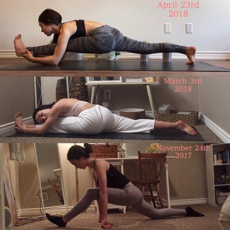 Split Progression, Yoga Progression, Flexibility Progress, Flexibility Stretches, Yoga Progress, Yoga Journey, How To Do Splits, Stretches For Flexibility, Workout Inspiration