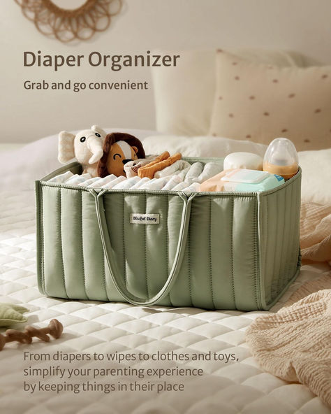 Keep baby essentials organized with the Baby Diaper Caddy Organizer - Stylish Nursery Storage Basket for Diapers, Baby Wipes, and More. Baby Caddy Organizer, Baby Shower List, Diaper Station, Nursery Storage Baskets, Diaper Organizer, Baby Gift Registry, Diaper Storage, Diaper Organization, Baby Registry Must Haves