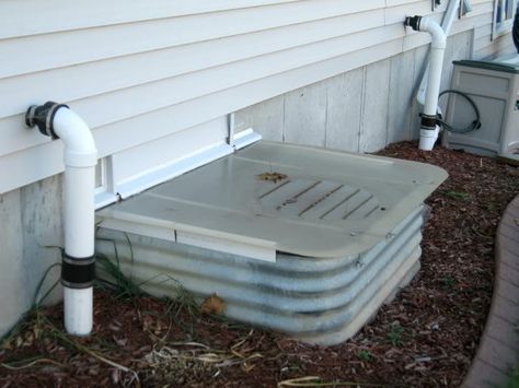 Preventing sump pump discharge lines from freezing? | Page 2 ... Sump Pump Discharge Ideas, Sump Pump Drain, Sump Pump Discharge, Basement Entrance, Waterproofing Basement, Basement House, Sump Pump, Outdoor Storage Box, Bird House