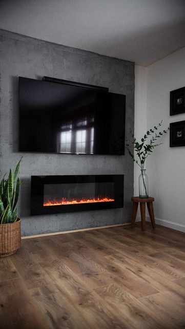 Lime Wash Tv Wall, Vasari Plaster, Concrete Tv Wall, Joe Gallo, Cement Panels, Plaster Paint, Fireplace Tv Wall, Concrete Fireplace, Concrete Finish