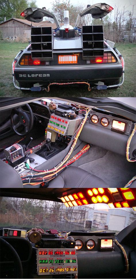 Go for the ride of your life in the ultimate collectors item when you get into the replica DeLorean time machine. Equipped with state of the art technology, a... Delorean Modified, Dmc Delorean, Delorean Time Machine, Flux Capacitor, Tv Cars, Ready Player One, The Time Machine, Cars Movie, Display Board