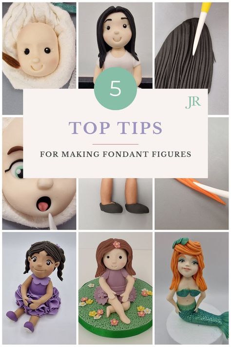 Check out my 5 top tips for making sugar figures blog. Perfect for helping with beginner modelling projects, as well as for cake decorators with more experience. I will share my favourite tools and pastes, to make your Sugarcraft hobby easier, as well as a FREE starter cake modelling tutorial download. Fondant people figurines make the perfect cake toppers for both birthday cakes and wedding cakes, so check out my blog and start your journey today. Fondant People Tutorial, Fondant Face Tutorial, Bookmarks Diy Kids, Fondant People, Fondant Tips, Figure Cake, Fondant Figures Tutorial, Fondant Cake Designs, Making Fondant