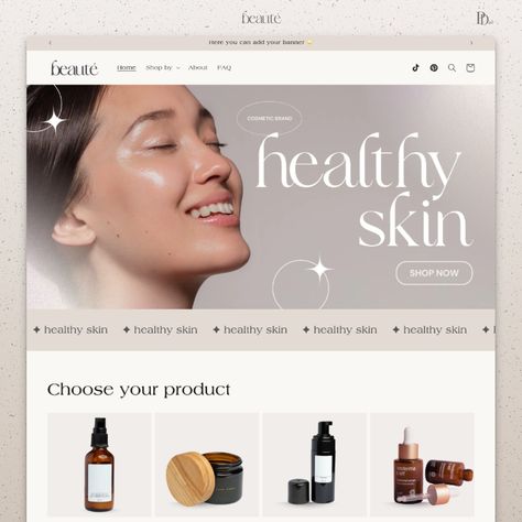 Beauty Shopify Theme Template, Luxury Hair Boutique Website Template, Canva Editable Templates, Aesthetic Website Template | Esthetician Esthetician Website Design, Luxury Website Template, Makeup Website Design Inspiration, Beauty Salon Website Design, Skincare Web Design, Skin Care Website Design Inspiration, Esthetician Website, Skincare Banner, Skincare Minimalist