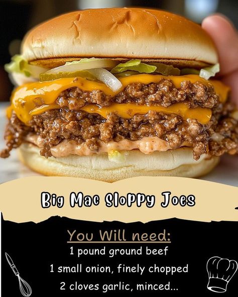 Big Mac Sloop Joes, Big Mac Sloppy Joes Recipe, Big Mac Sloppy Joe Recipe, Big Mac Sloppy Joe, Big Mac Sloppy Joes, Big Mac Sloppy, Carnival Eats, Sloppy Joe Recipe, Meat Rubs