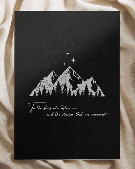 Velaris Wall Art, Acotar Wall Art, Acotar Painting Ideas, Acotar Prints, Acotar Decor, Acotar Wedding, Acotar Art, Acotar Quotes, Stars Wall Art