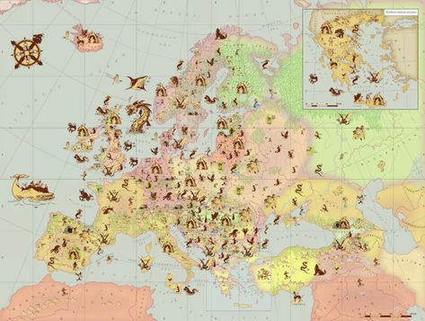 European Mythical Creatures, European Folklore Creatures, Lake Monsters, World Mythology, Mystical Animals, Chara Design, Humanoid Creatures, Unique Maps, Mythical Animal