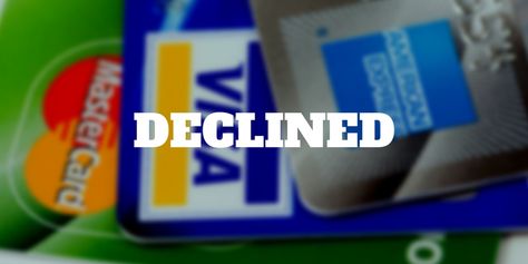 DECLINED!  What are some reasons why your credit card was declined? https://investormint.com/credit-cards/credit-card-declined?utm_content=buffer6bc81&utm_medium=social&utm_source=pinterest.com&utm_campaign=buffer #creditcard #creditlimit #fraud #foreigntravel #hold #expired #errors Credit Card Declined, Foreign Travel, Rich Life, Decision Making, Credit Cards, Hold On, Credit Card