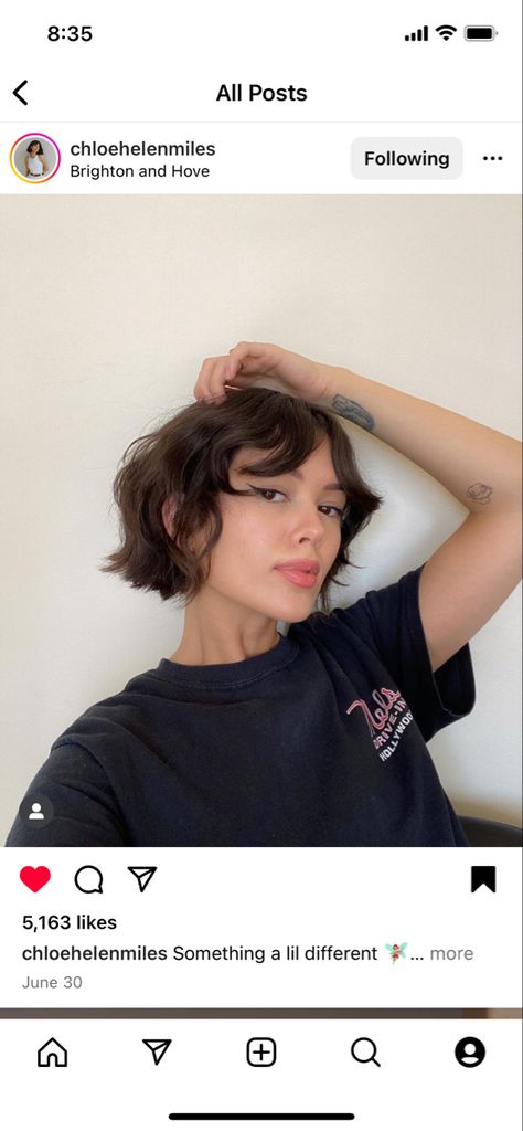 Chloe Miles, Chloe Miles Hair, Chloe Helen Miles, Miles Mcmillan Short Hair, French Bob, Short Bob, Nice Shorts, Hair Inspo, Chloe