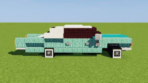 Minecraft Cars Design, Minecraft Driveway, Minecraft Car Design, Car Minecraft, Minecraft Cars, Minecraft Museum, Minecraft Car, Minecraft W, Minecraft Redstone