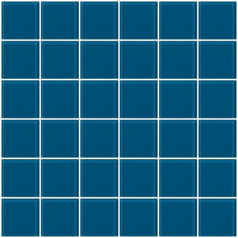 Architect's Overstock 2" x 2" Glass Mosaic Tile in Deep Turquoise Blue Blue Glass Tile, Turquoise Tile, Elegant Tiles, Deep Turquoise, Mosaic Floor Tile, Ceramic Subway Tile, Best Floor Tiles, Glass Subway Tile, Porcelain Mosaic Tile