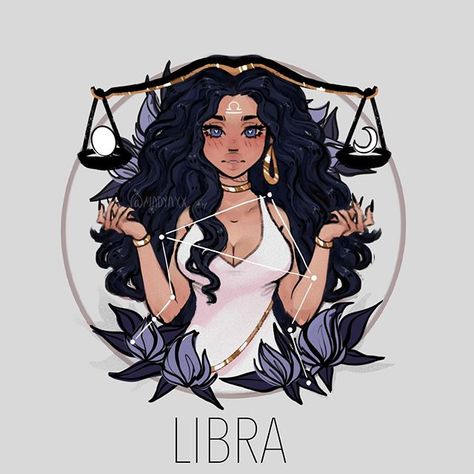 MADYAXX | ILLUSTRATOR on Instagram: “{shares and comments highly appreciated!💞} •LIBRA•LIBRA•LIBRA• Here’s libra! What do you think of her?💙 #zodiacsign…” Libra Anime Characters, Libra Drawings Art Zodiac Signs, Zodiac Signs Libra Art, Libra Zodiac Drawing, Libra Art Aesthetic, Libra Art Drawing, Libra Drawings, Libra Art Goddesses, Zodiac Libra Art