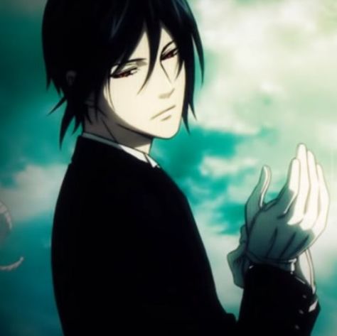 Sebastian Michaelis Icon, Black Butler Pfp, Black Butler Icons, Butler Aesthetic, Sebastian Black Butler, Sebastian Hair, Lucas Black, Yana Toboso, Black Butler Sebastian