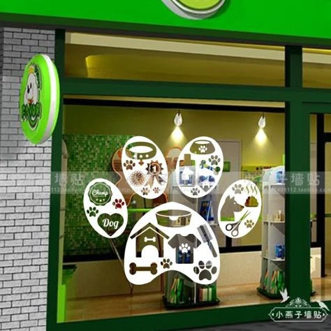 Cheap Wall Stickers on Sale at Bargain Price, Buy Quality home decor, decoration design, vinyl wall stickers from China home decor Suppliers at Aliexpress.com:1,Classification:For Wall 2,Theme:Pattern 3,Model Number:coffee05 4,Scenarios:Wall 5,Style:Modern Pet Shop Window Display, Pet Coffee Shop, Pet Shop Design Interior, Pet Shop Ideas Decor, Petshop Design, Pet Shop Design, Dog Boutique Ideas, Pet Store Design, Pet Store Ideas