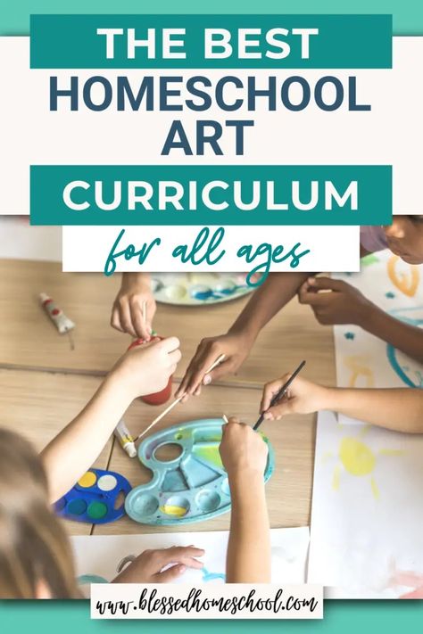 The Best Homeschool Art Curriculum for All Ages Classical Homeschool Curriculum, Homeschool Art Ideas, Homeschool Art Curriculum, Online Homeschool Curriculum, Basic Art Techniques, Classical Homeschool, Homeschool Crafts, Preschool Art Activities, Homeschool Learning