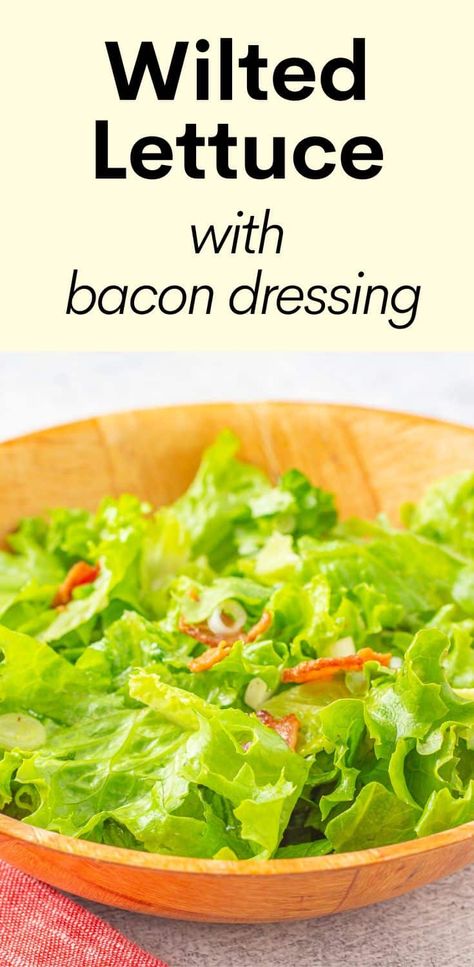 Ultimate Wilted Lettuce Recipe: A Southern Classic  - Pear Tree Kitchen Wilted Lettuce Salad Bacon, Wilted Lettuce Recipe, Wilted Lettuce Salad, Southern Salad, Lettuce Recipe, Ham Salad Sandwich, Hot Bacon Dressing, Lettuce Salad Recipes, Lettuce Recipes