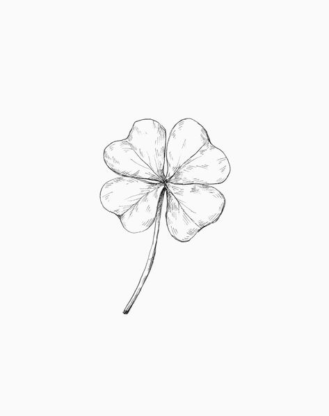 Black Four Leaf Clover Tattoo, 4 Leaf Clover Illustration, Thistle Tattoo, Four Leaf Clover Tattoo, Clover Tattoo, Beetle Tattoo, Shamrock Tattoos, Simple Arm Tattoos