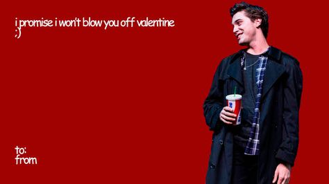 Theater Jokes, Jd Heathers Musical, Jd Heathers, Jd And Veronica, Heathers Musical, Aesthetic Valentines, Heathers Movie, Musical Cards, Musicals Funny